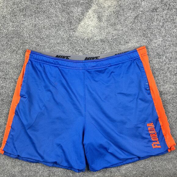 Nike Florida Gators Shorts Mens Size XL Blue Orange Dri-Fit Mesh College Logo - Picture 1 of 10